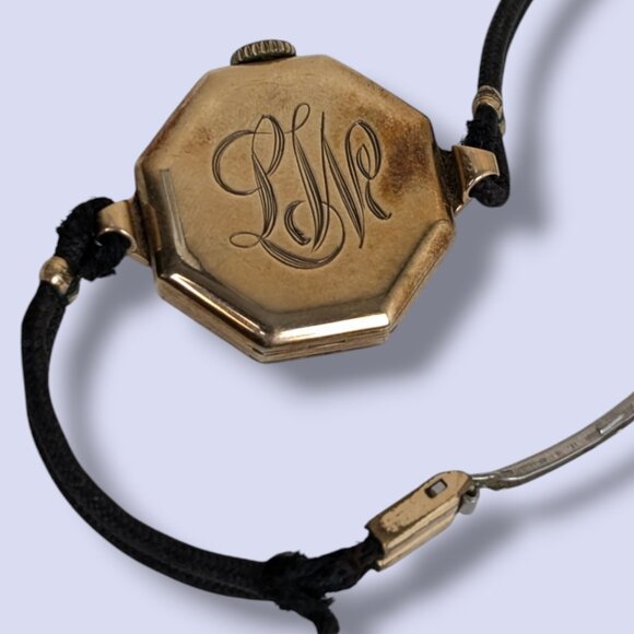 Antique 14k Gold Swiss Made Art Deco Watch - Picture 4 of 11